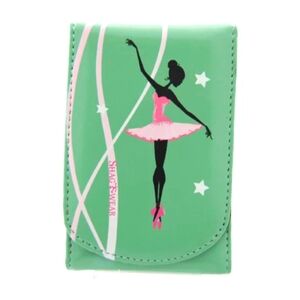 Shagwear Nail Kit Set Premium Vegan Leather Ballerina Pattern Green Finger